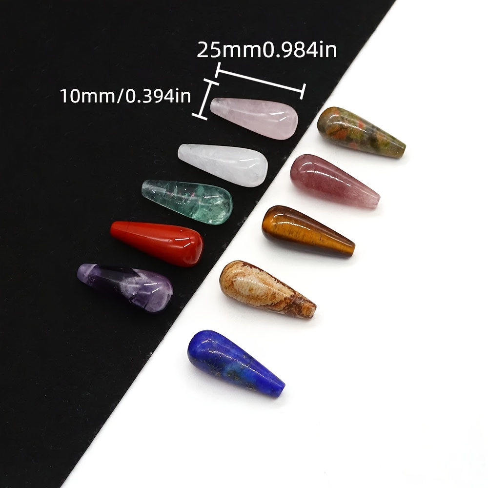 2pcs Strawberry Quartz Loose Beads, Semi-Finished Pendants